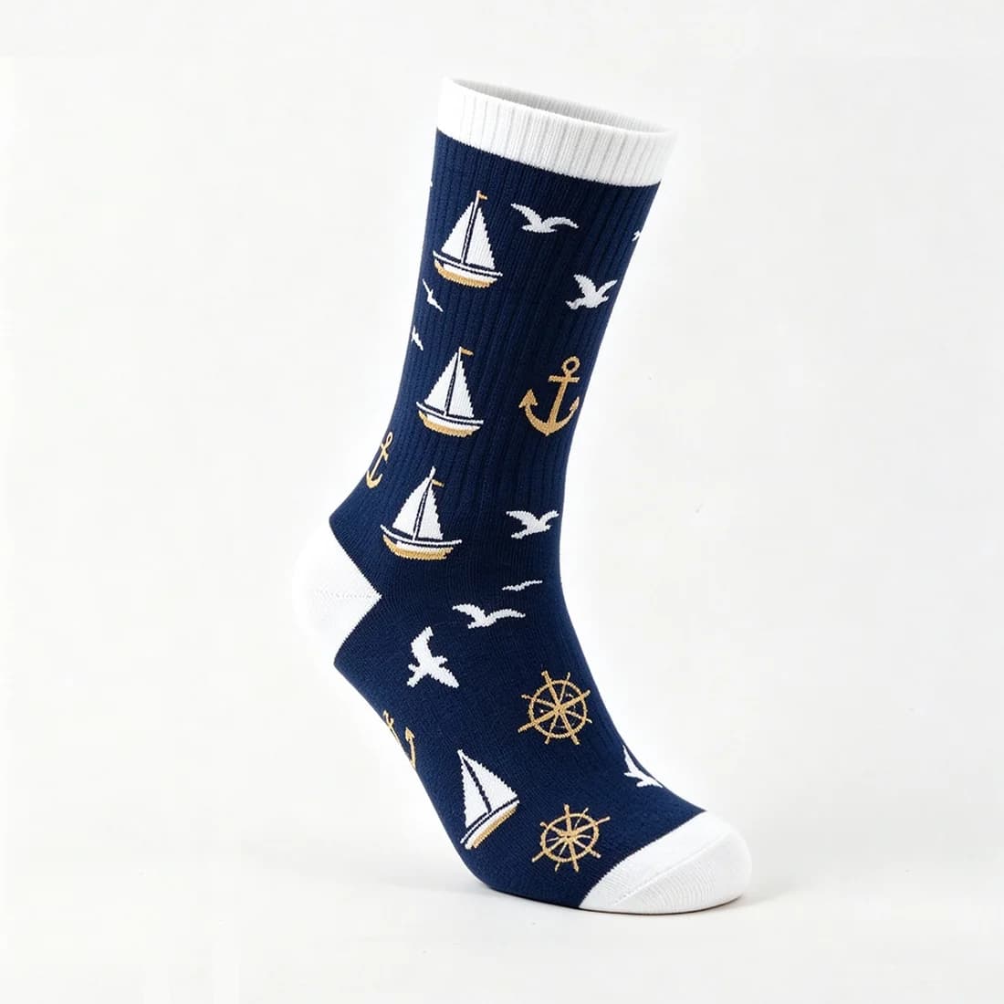 Custom ribbed crew socks