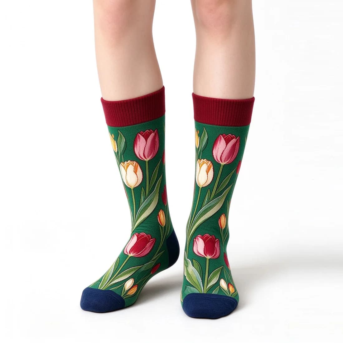 Custom Crew Socks shown on foot