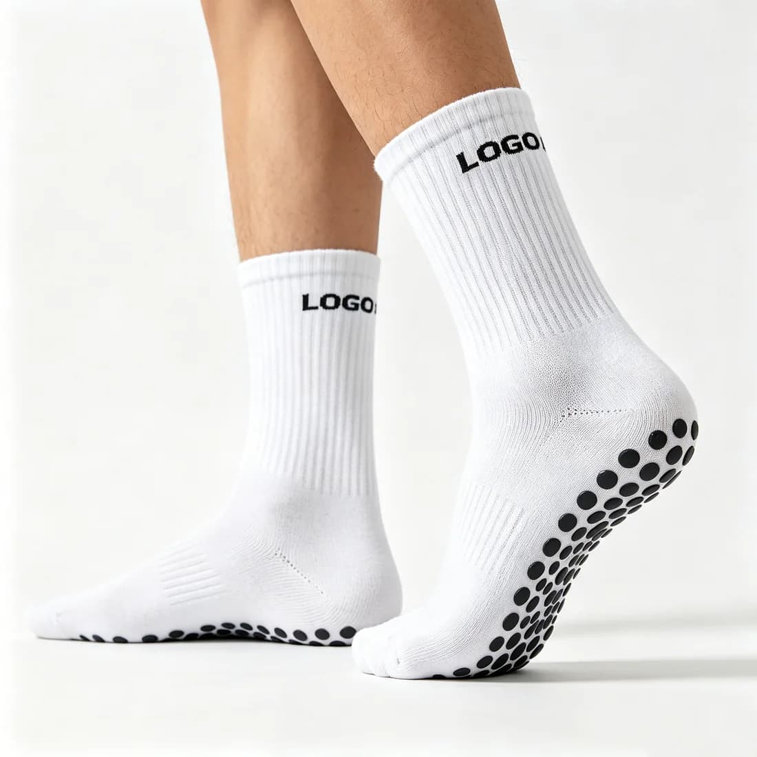 Yoga Dot-Grip Socks shown on foot