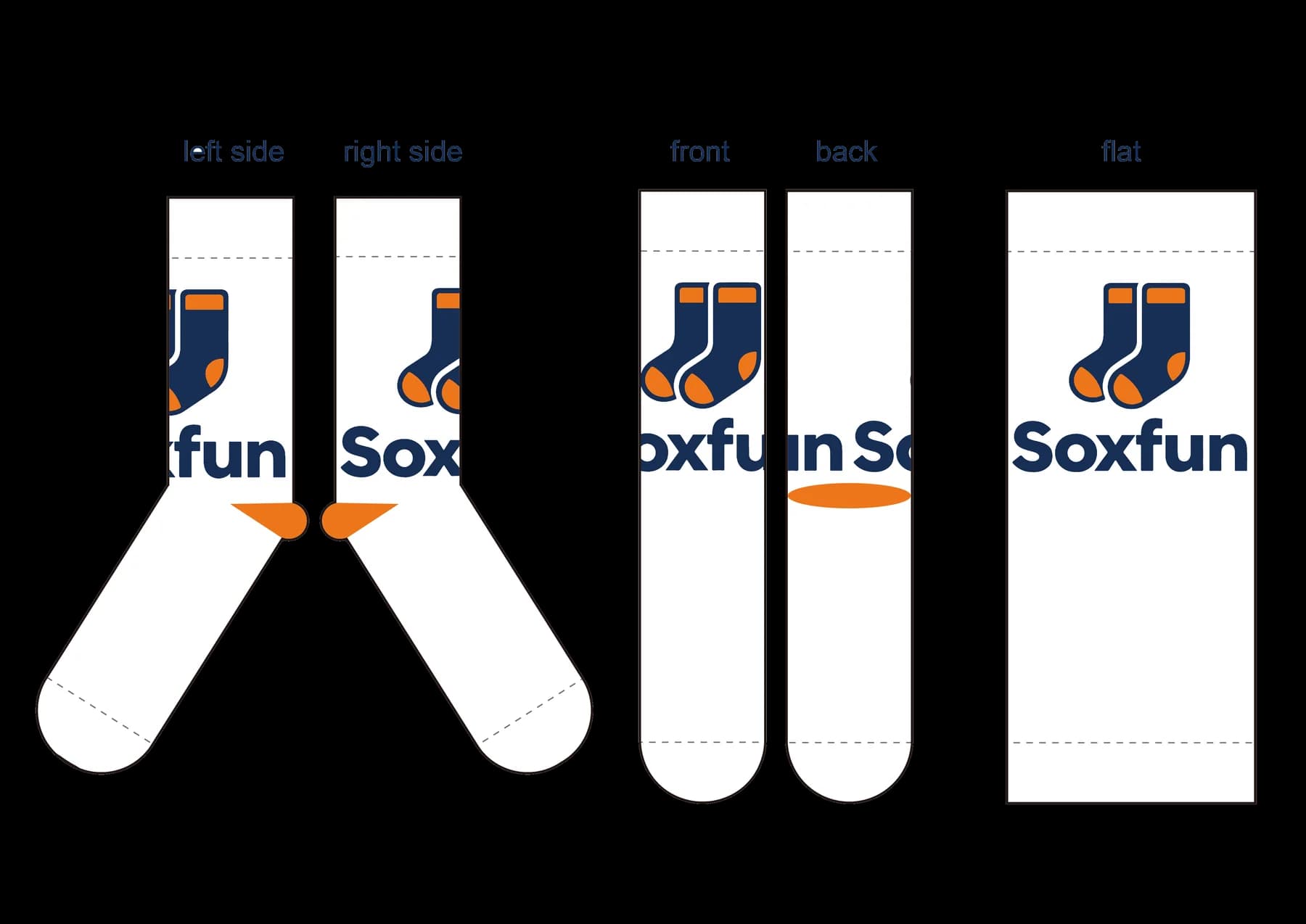 Crew Socks Template preview